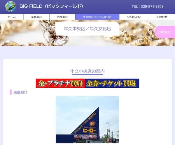 ビックフィールド 牛久中央店